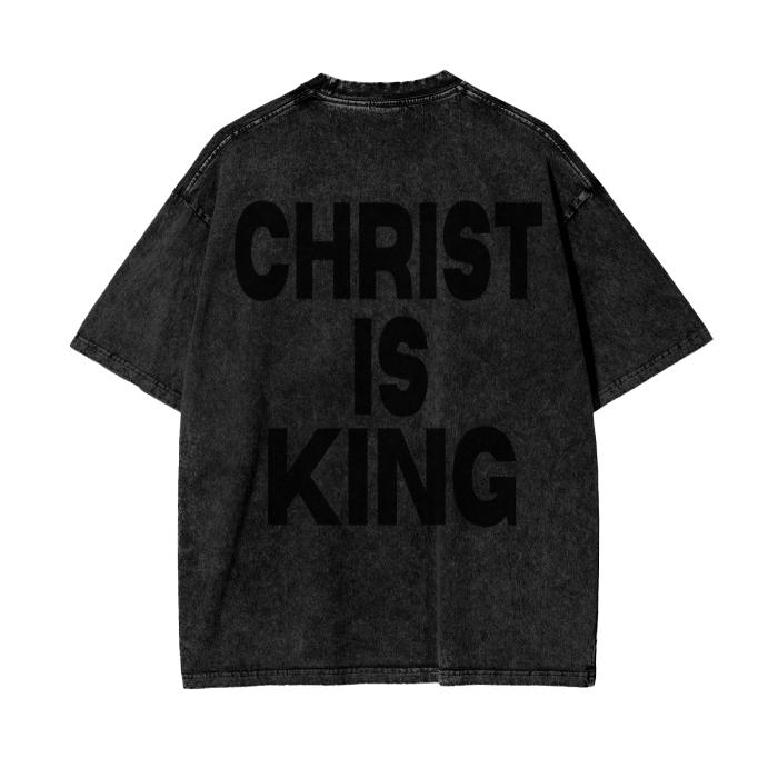 Christ is king- Drop shoulder Tee Direct
